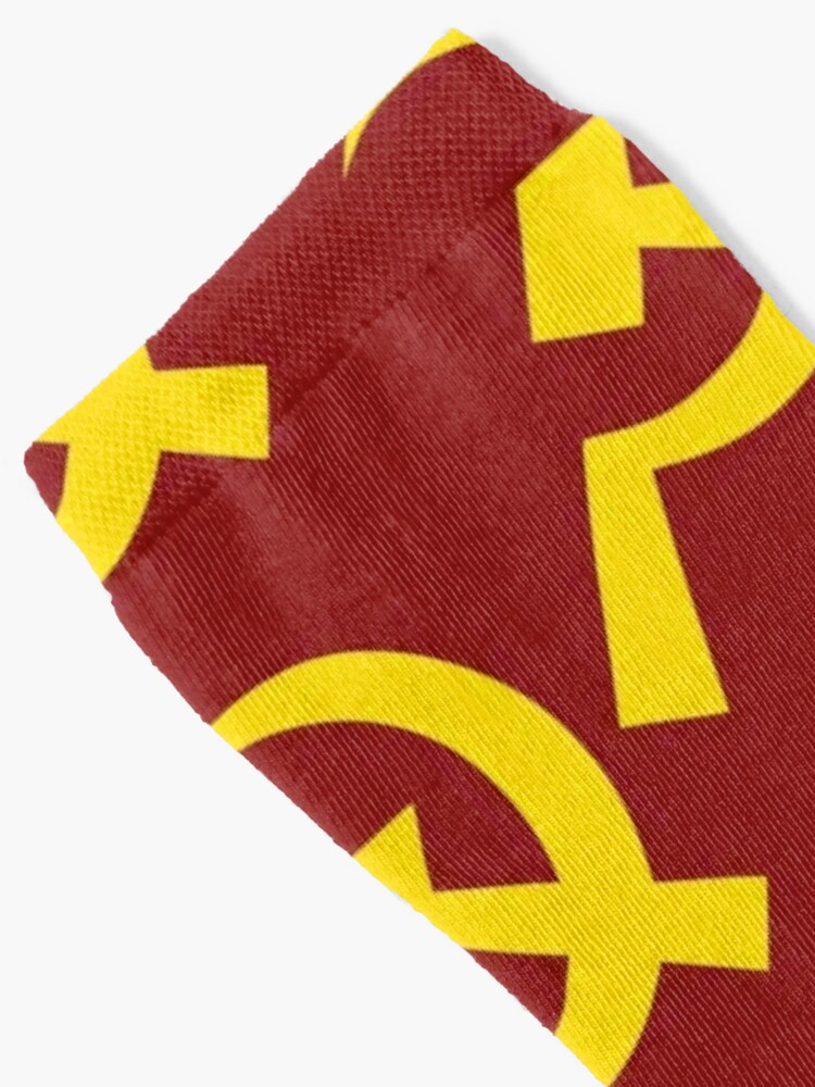 Communist Flag Shapes - Hammer & Sickle Socks for Sale by Chocodole