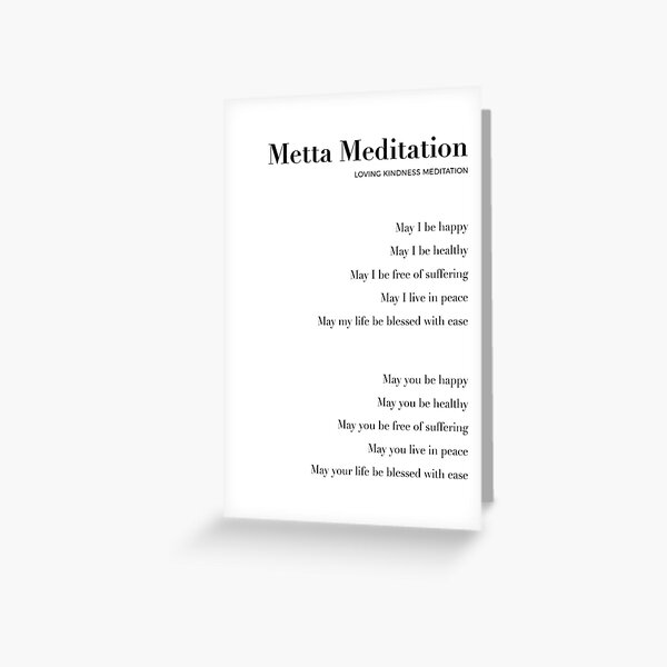 Loving Kindness Meditation Greeting Cards Redbubble