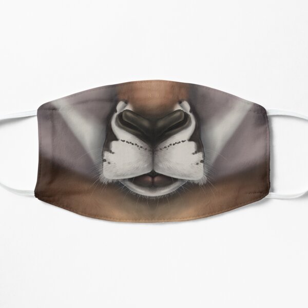 Male Red Kangaroo Face Flat Mask