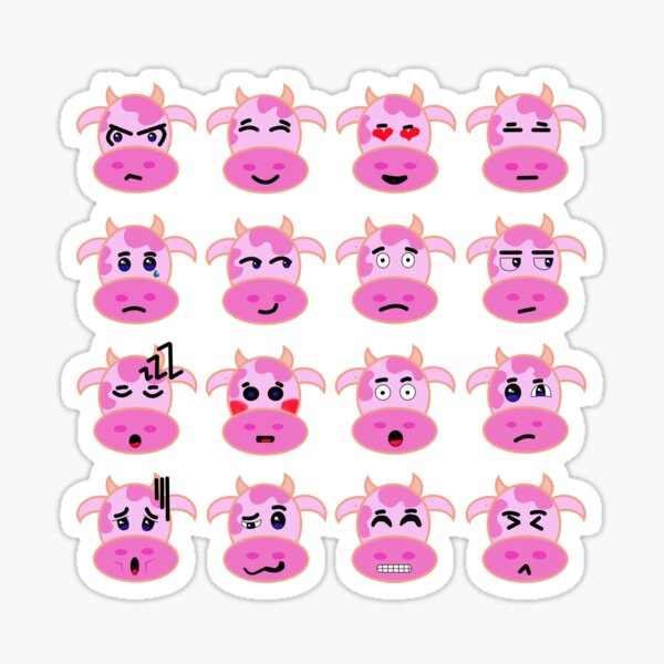 "Strawberry Cow Inspired by Emojis" Sticker for Sale by artzytoolz