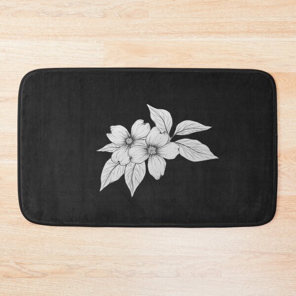 Item preview, Black and white dogwood flowers designed and sold by kennathacker.