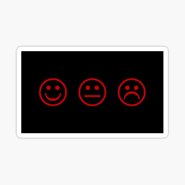 Smile Frown Red Sticker