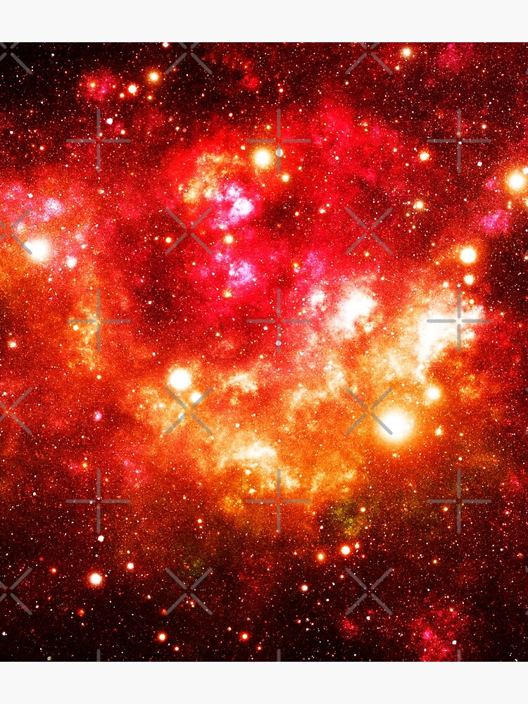 Galaxy Nebula Red Orange by 2sweetsDesign