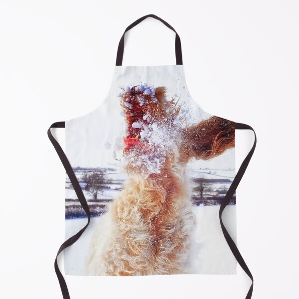 Item preview, Italian Spinone Leaping Catching Snow designed and sold by FOLK ART FUSION by heidiannemorris.