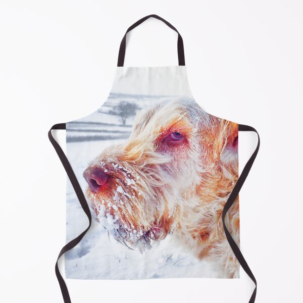 Item preview, Windswept snowstorm Spinone designed and sold by FOLK ART FUSION by heidiannemorris.