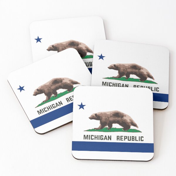 Item preview, Michigan Republic - Wolverine designed and sold by StateFlags.
