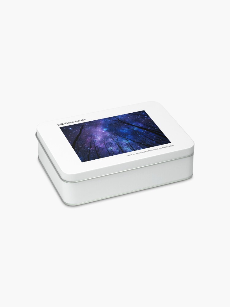 Alternate view of Black Trees Deep Blue Purple Space Jigsaw Puzzle