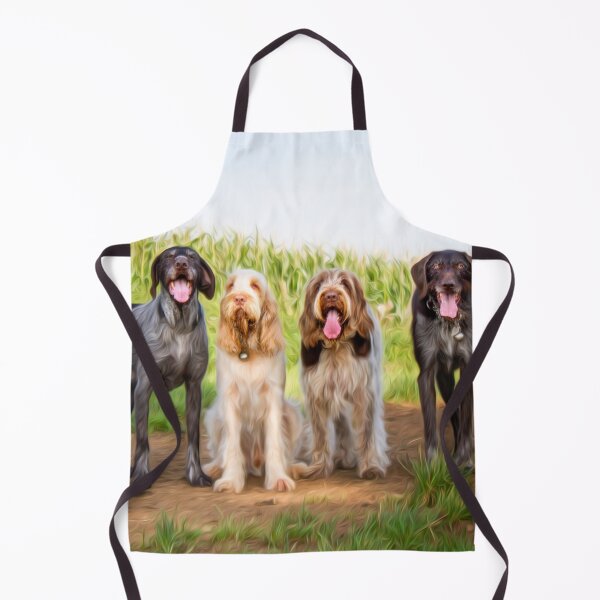 Item preview, German Wirehaired Pointers and Italian Spinoni in a row by heidiannemorris designed and sold by FOLK ART FUSION by heidiannemorris.
