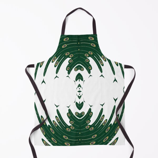 Item preview, Peacock feather pattern 3 - dark green version / white background designed and sold by wagnerps.