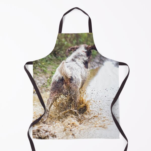 Item preview, Splashing through a puddle Spinone designed and sold by FOLK ART FUSION by heidiannemorris.