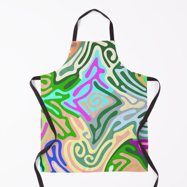 Item preview, colorful waves. Fantastic art with decorative texture, Surreal doodle pattern, colors abstract designed and sold by mashmosh.