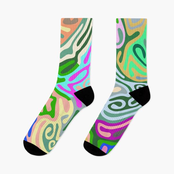 Item preview, colorful waves. Fantastic art with decorative texture, Surreal doodle pattern, colors abstract designed and sold by mashmosh.
