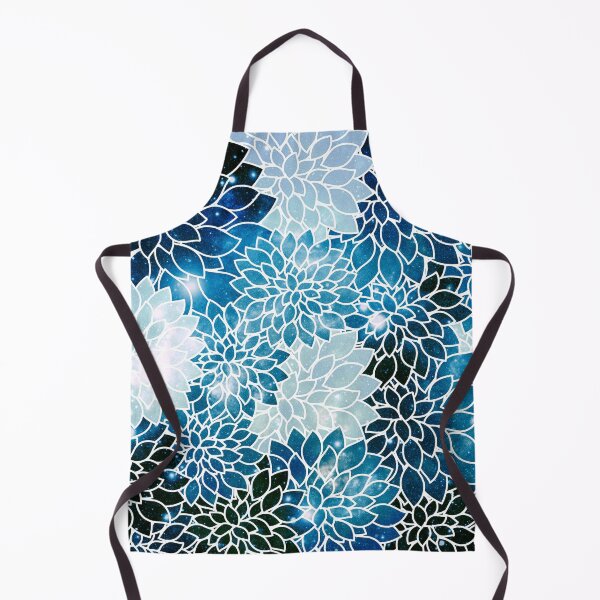 Item preview, Galaxy Space Dahlias Turquoise Blue Teal designed and sold by 2sweetsDesign.