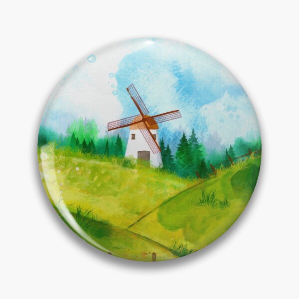 Item preview, Watercolor Countryside Landscape designed and sold by Vector Scout Lab.
