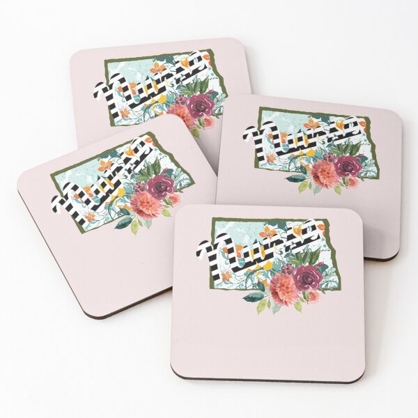 Item preview, North Dakota Nurse Floral Watercolor designed and sold by AZGuzmans.
