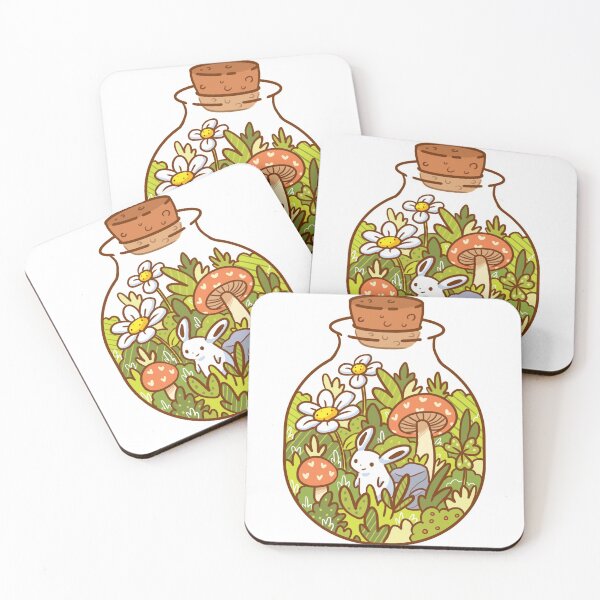 Bunny in a Bottle Coasters (Set of 4)