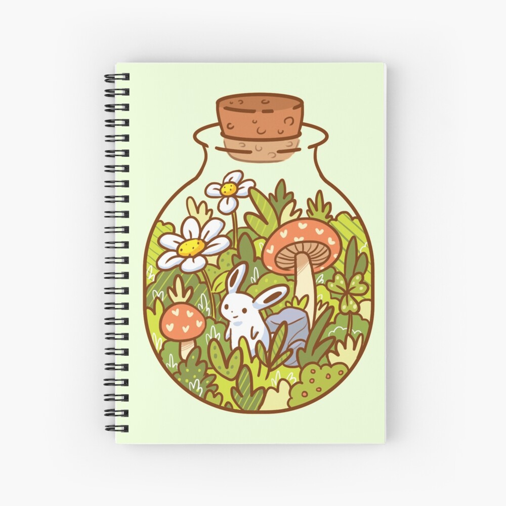 Bunny in a Bottle Spiral Notebook