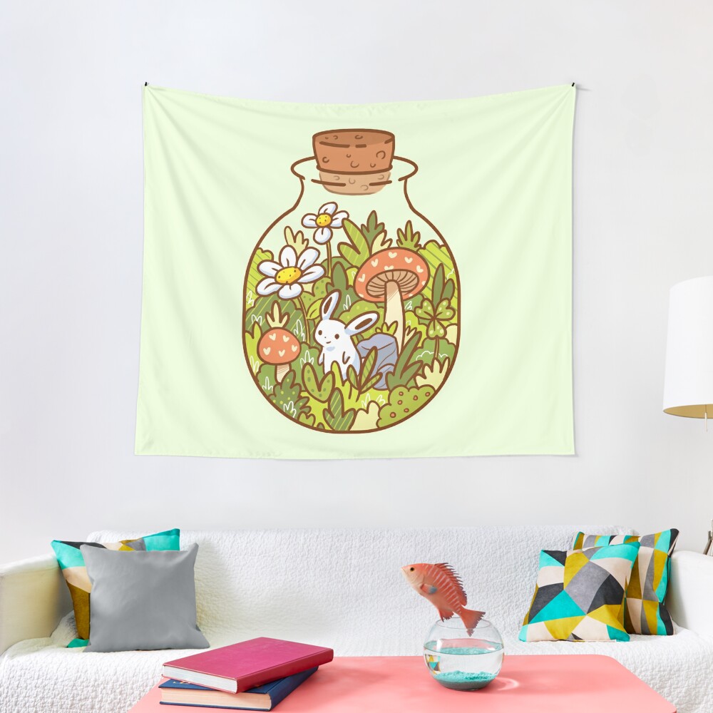 Discover Bunny in a Bottle Tapestry