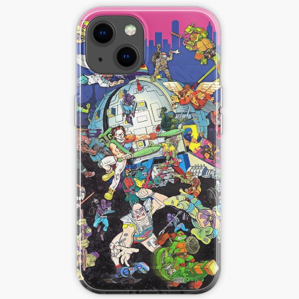 Vintage Ninja Turtles Pizza Classic Art iPhone Soft Case