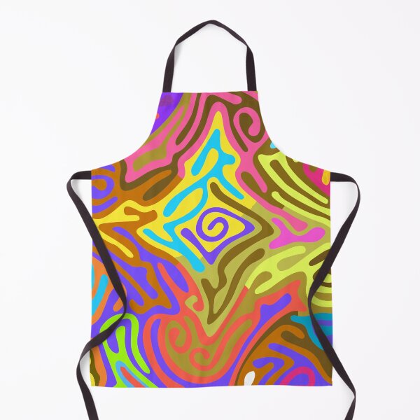 Item preview, colorful waves, Fantastic art with decorative texture. Surreal doodle pattern, Bright colors abstract designed and sold by mashmosh.