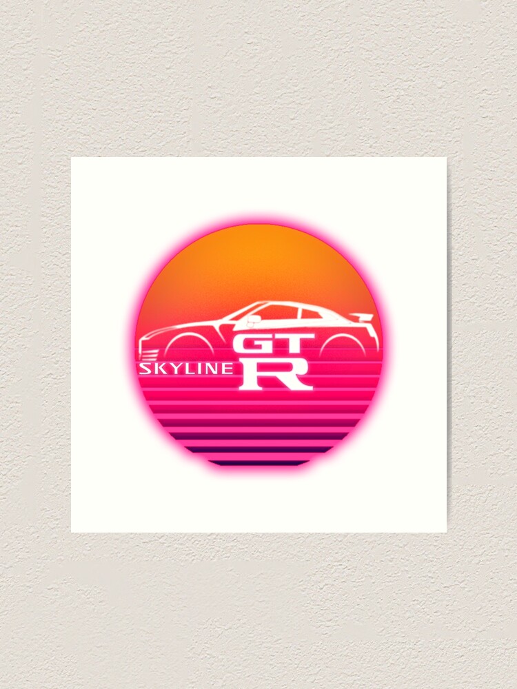 Nissan Skyline Gtr Outrun Emblem Art Print For Sale By Lithoman2