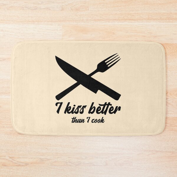 Item preview, Funny Kiss Cooking Chef Meme Black Knife Fork designed and sold by javes93.