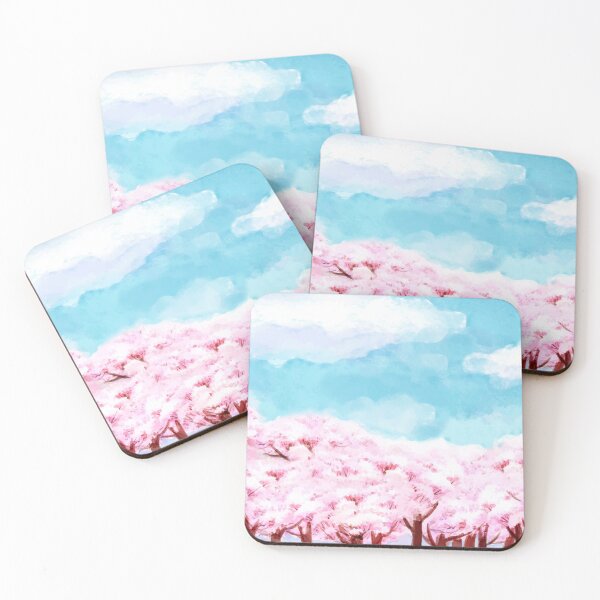Item preview, Watercolor Spring Cherry Blossom Landscape designed and sold by Vector Scout Lab.