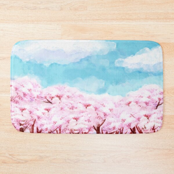 Item preview, Watercolor Spring Cherry Blossom Landscape designed and sold by Vector Scout Lab.