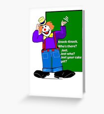 Clown Knock-Knock Joke Card Greeting Card