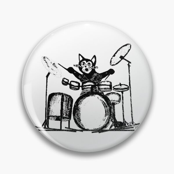 Item preview, Drummer Cat designed and sold by amanda metalcat dodds.