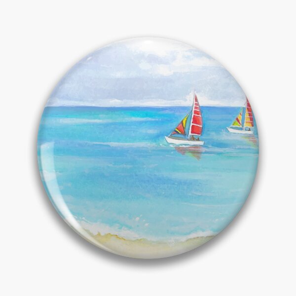 Item preview, Watercolor Beach Landscape designed and sold by Vector Scout Lab.