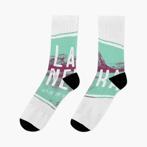 Item preview, Lake Minnewanka Hexagon Banff National Park, Alberta Canada in Mint Green and Burgundy designed and sold by borednomad.