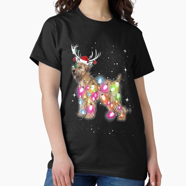Vista previa del artículo con la obra «Perro Terrier De Trigo Con Revestimiento Suave De Luces Navideñas», diseñado y vendido por SotiritKyprai.