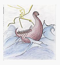 Viking Longship swiftly upon the seas Fotodruck