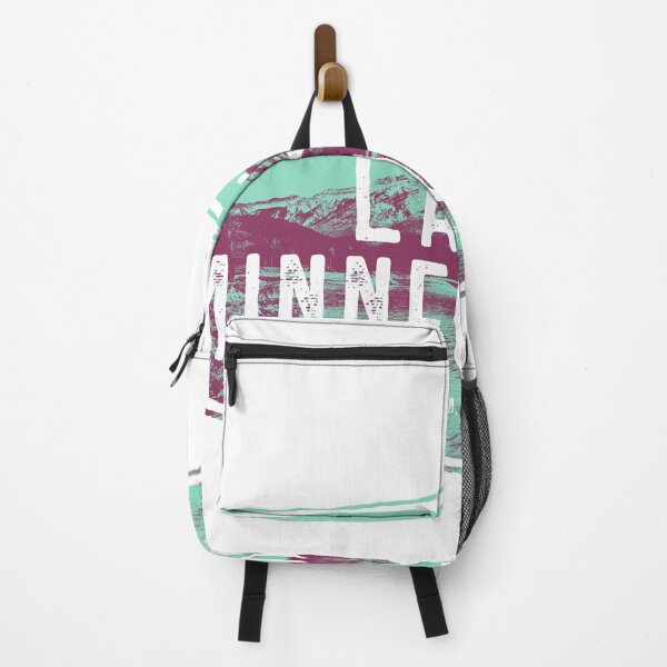 Item preview, Lake Minnewanka Hexagon Banff National Park, Alberta Canada in Mint Green and Burgundy designed and sold by borednomad.
