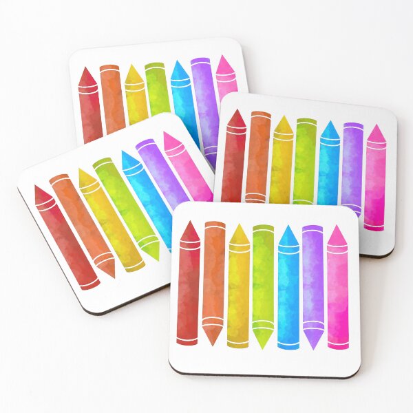 Item preview, Watercolor rainbow crayon art teacher  designed and sold by Createartforfun.