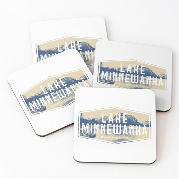 Item preview, Lake Minnewanka Hexagon Banff National Park, Alberta Canada in Pink and Green designed and sold by borednomad.
