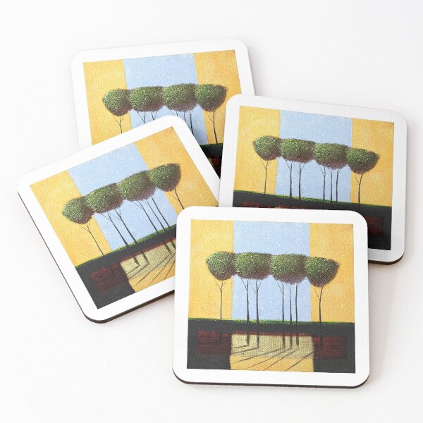 Item preview, Seven Trees. Mixed media painting. designed and sold by Liss Art Studio.