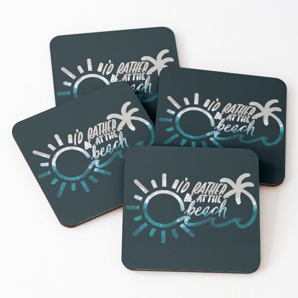 Item preview, I'd Rather Be At The Beach | Sun & Palm Tree Doodle designed and sold by CarlosAlberto.