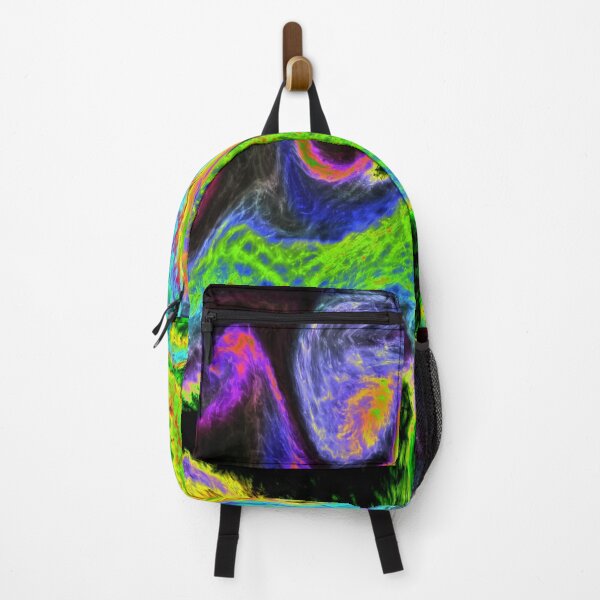 Item preview, Abstract psychedelic colouful  black green blue swirls. Smoke effects designed and sold by TJ-Allen.