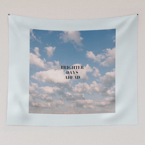 Item preview, Brighter Days Ahead Fluffy Clouds In Blue Sky Retro Aesthetic designed and sold by kqwdesigns.