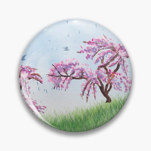 Item preview, Watercolor Spring Landscape designed and sold by Vector Scout Lab.