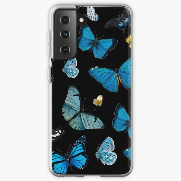 Blue Butterflies Pattern Samsung Galaxy Soft Case
