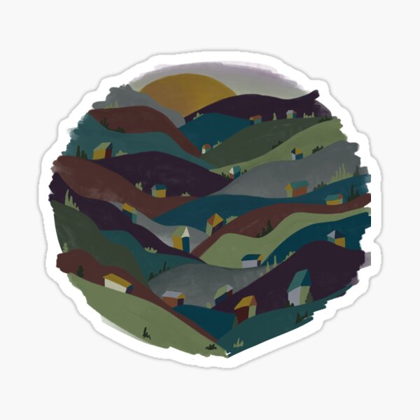 Village in the Hills Sticker
