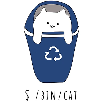 Artwork thumbnail, $ /bin/cat Linux Command Line Cat by coder-kitty