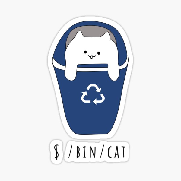 $ /bin/cat Linux Command Line Cat Sticker