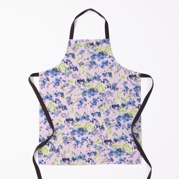 Item preview, Doodle blue flowers pattern, Light Pink background designed and sold by mhailittlearts.