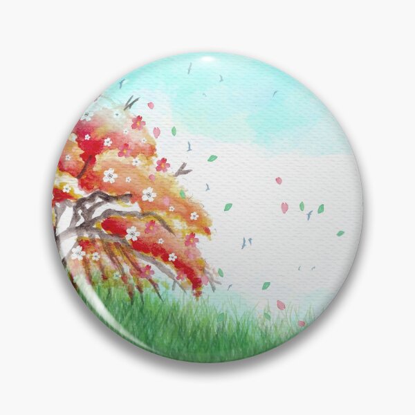 Item preview, Watercolor Spring Landscape designed and sold by Vector Scout Lab.