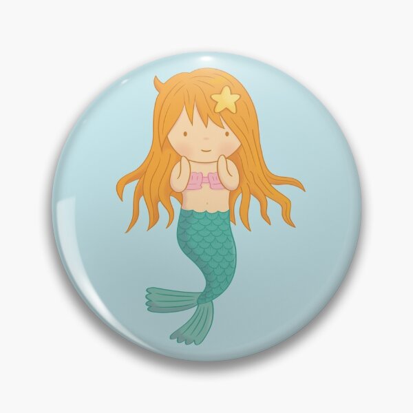 Item preview, Cute Mermaid Girl with Orange Hair designed and sold by rustydoodle.