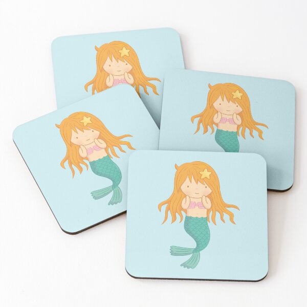 Item preview, Cute Mermaid Girl with Orange Hair designed and sold by rustydoodle.